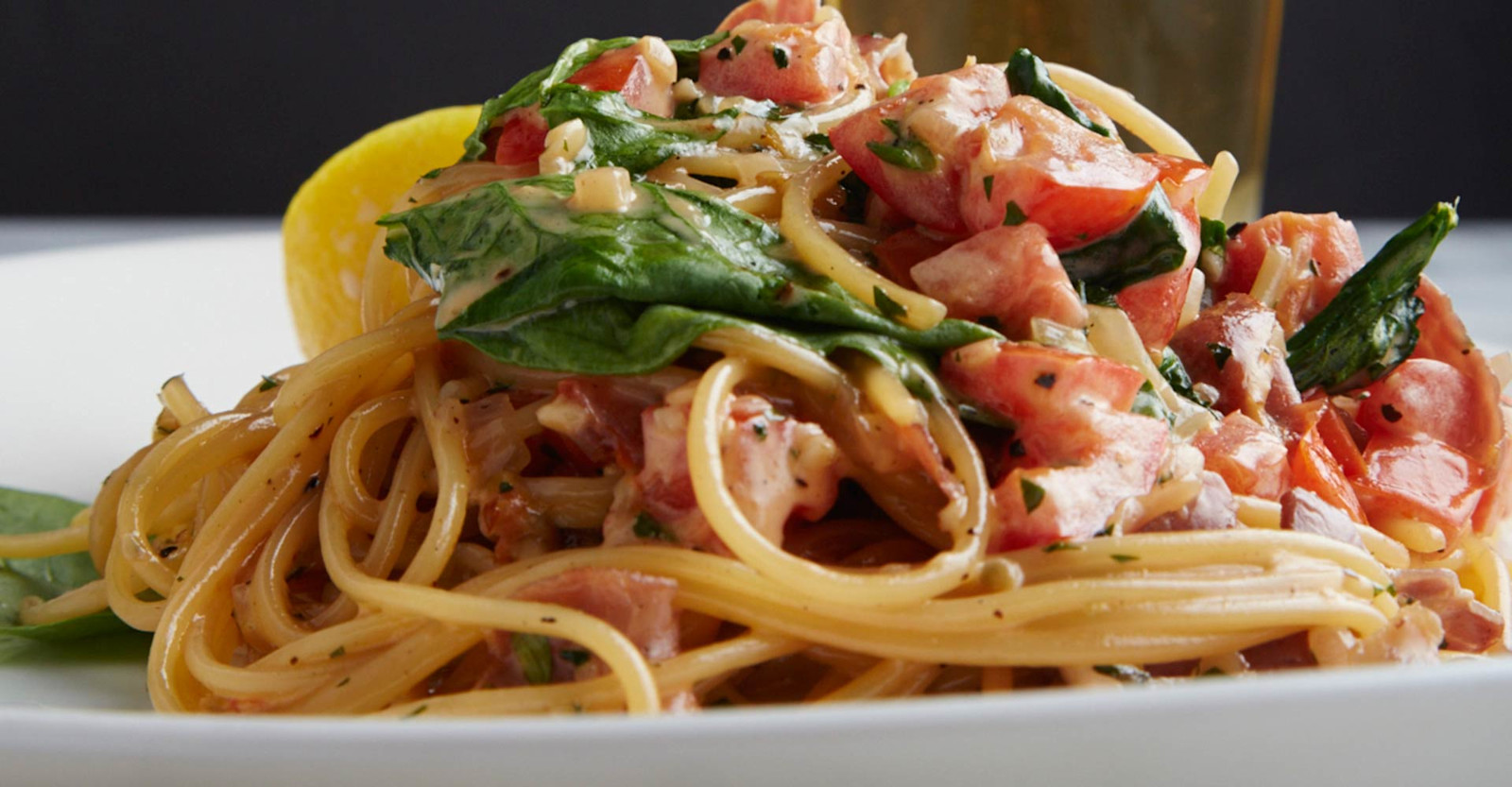 Spaghetti Florentine with Prosciutto Recipe Primary Image