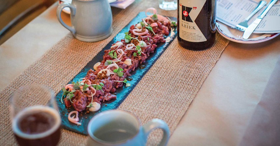 Brooklyn Brewery’s Venison Tartare on Rye Bread Image