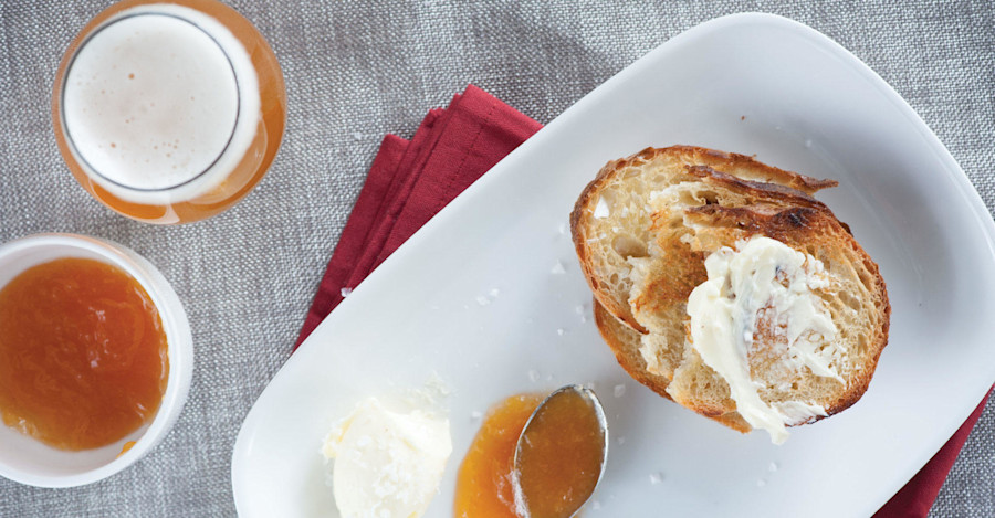 Spent-Grain Ciabbata with Beer Butter Recipe Image