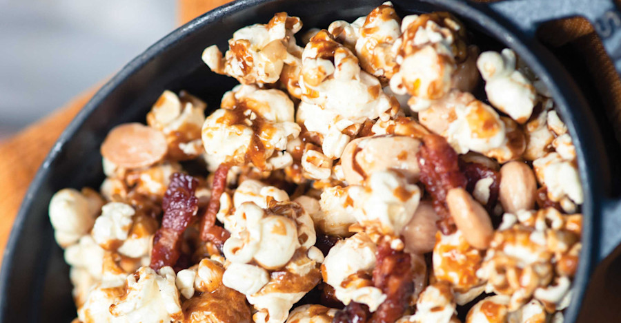 Bacon and Almond Caramel Corn Recipe Image