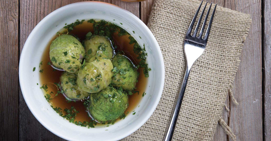 Savoy Cabbage Rolls in Farmhouse Ale Pork Broth Recipe Image