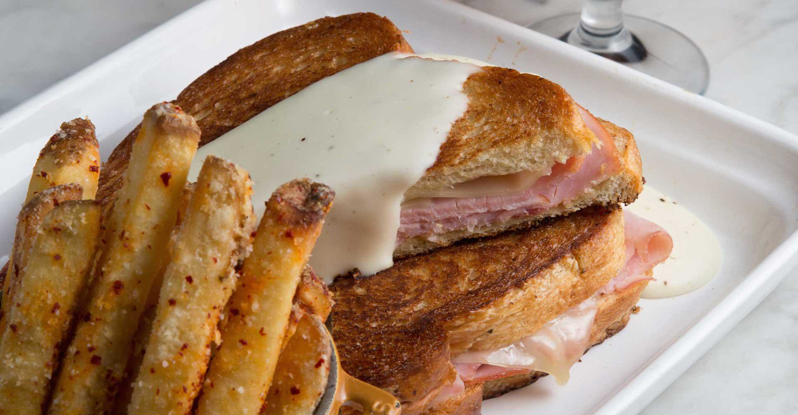 Croque Monsieur with Pils Béchamel Recipe Primary Image
