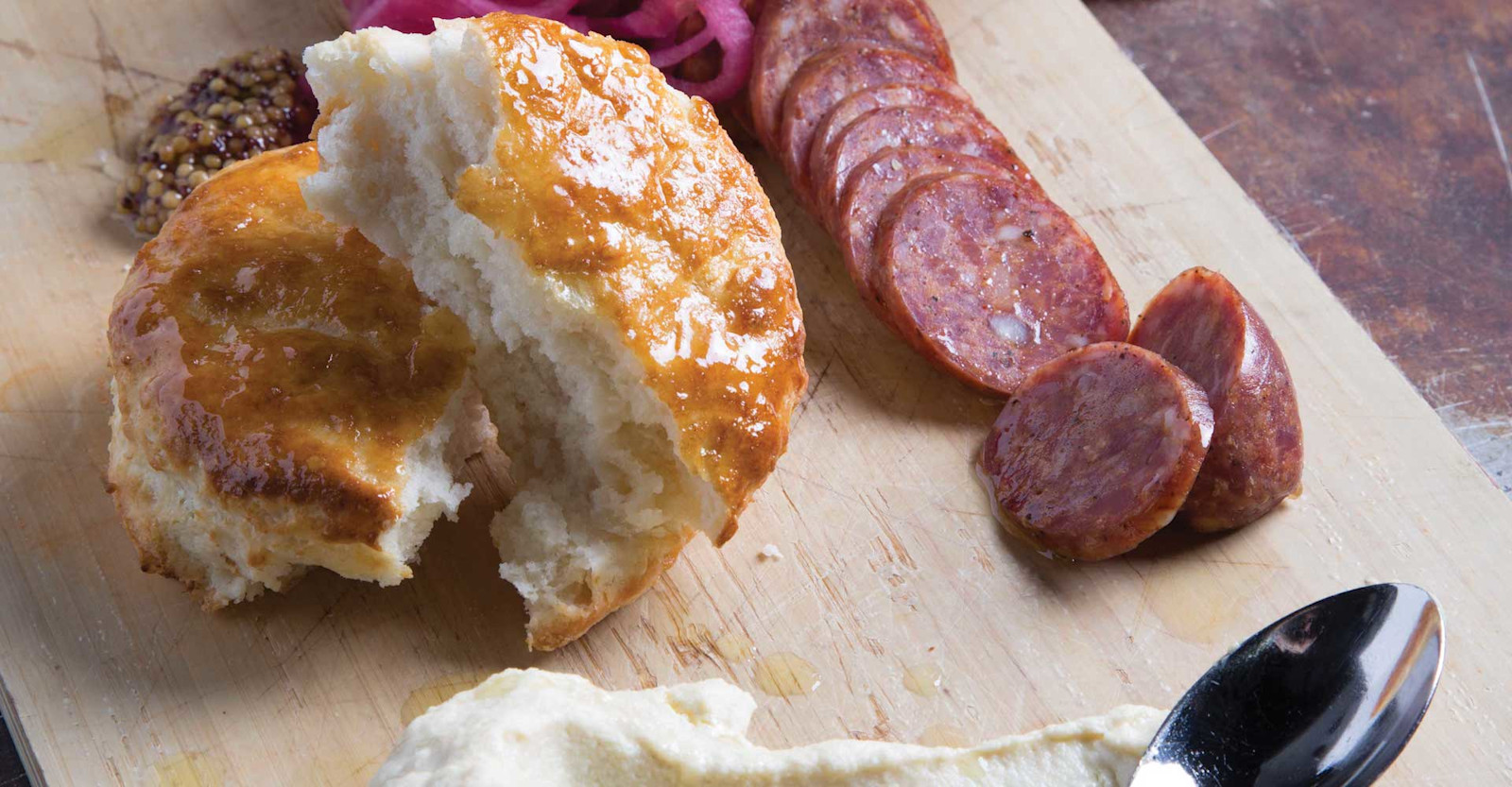 Young Summer Sausage and White-Beer Cheddar Dijon Recipe Primary Image