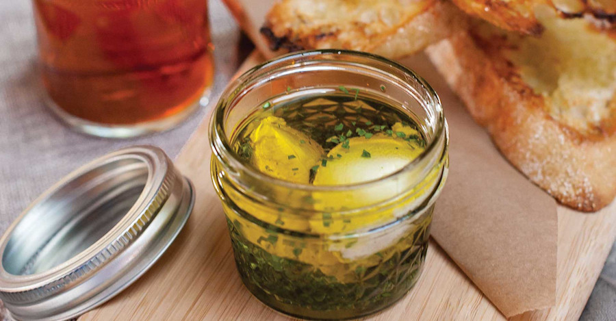 Herb-Marinated Goat Cheese Recipe Image