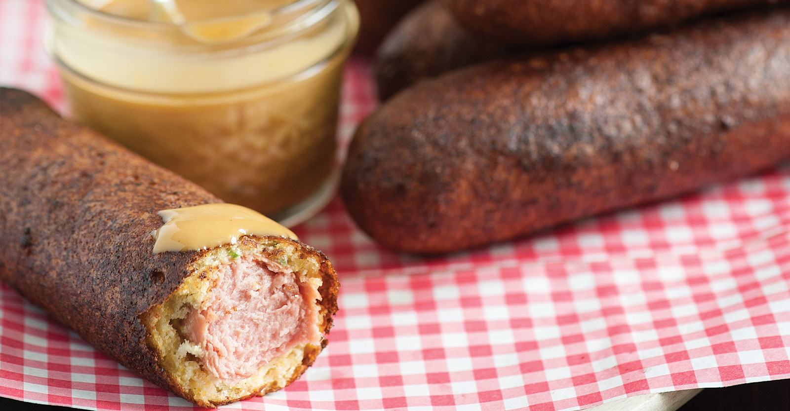 Jalapeño and IPA Battered Corn Dogs Recipe Primary Image