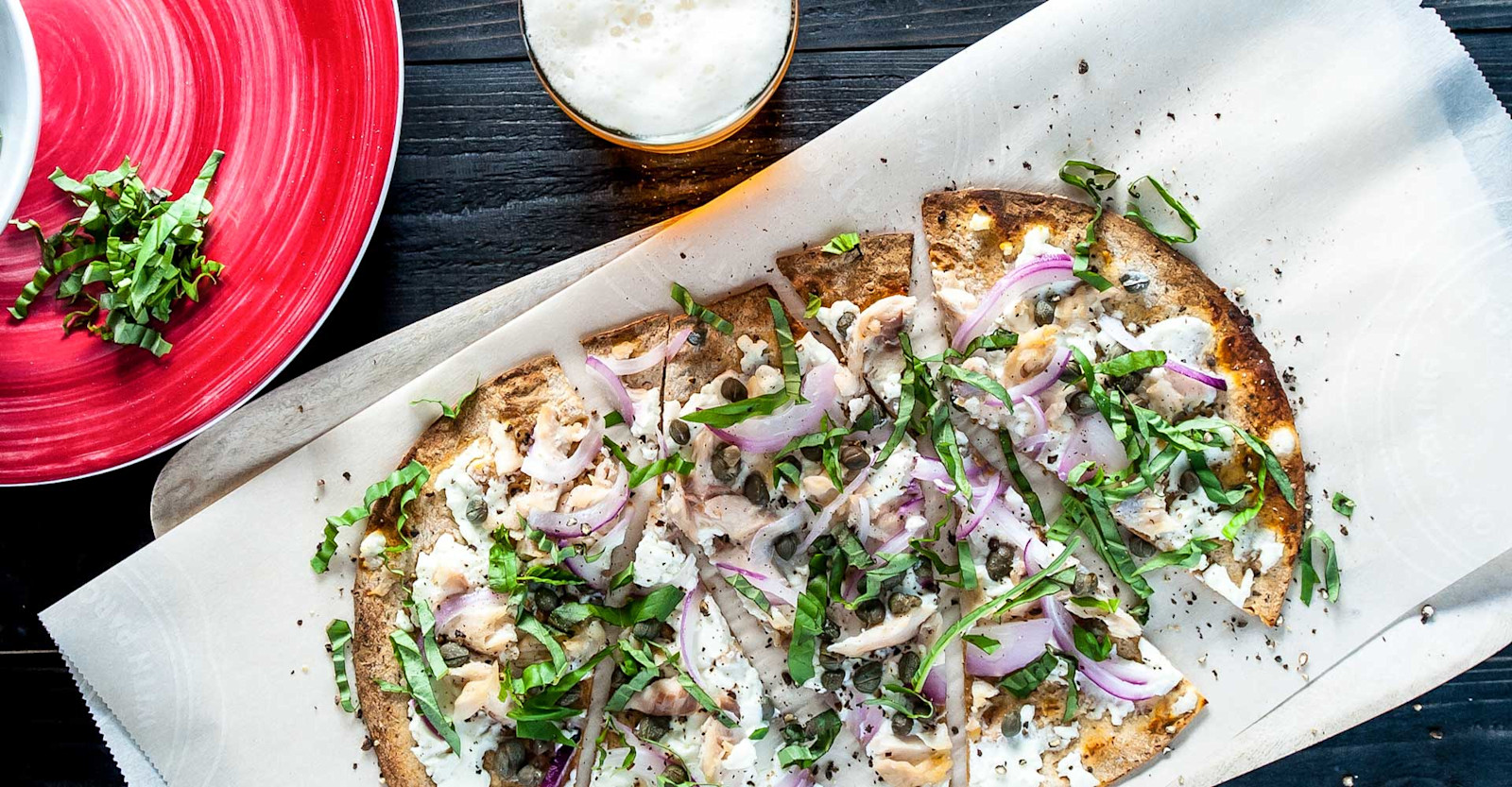 Smoked Trout Flatbread Recipe Primary Image