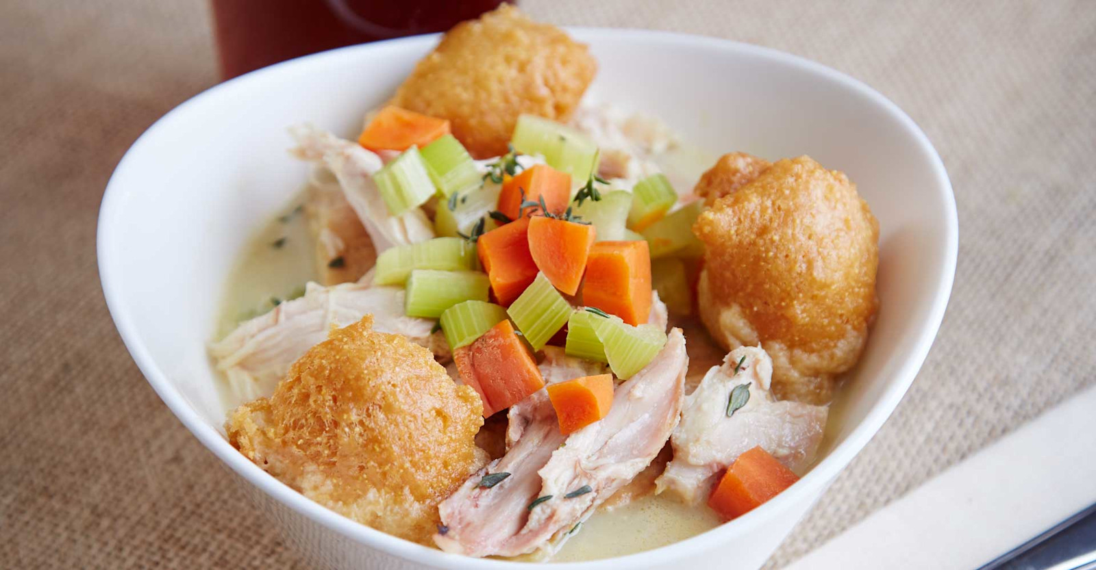 Chicken and Crispy Beer Dumplings Recipe Primary Image