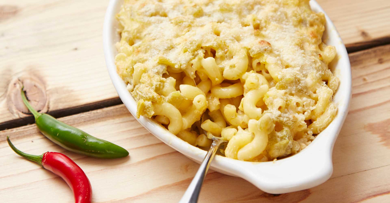 Green Chile Cheddar Mac & Cheese Recipe Primary Image