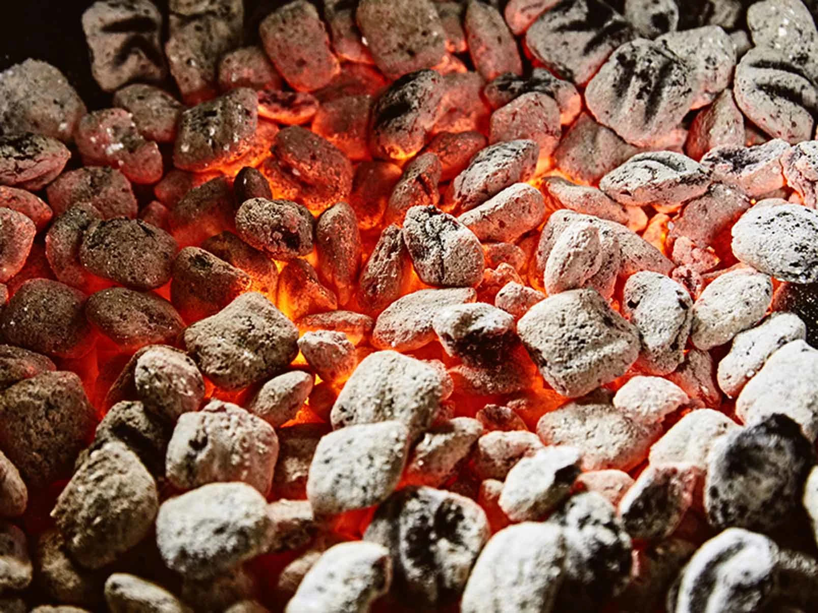 image of glowing hot charcoal