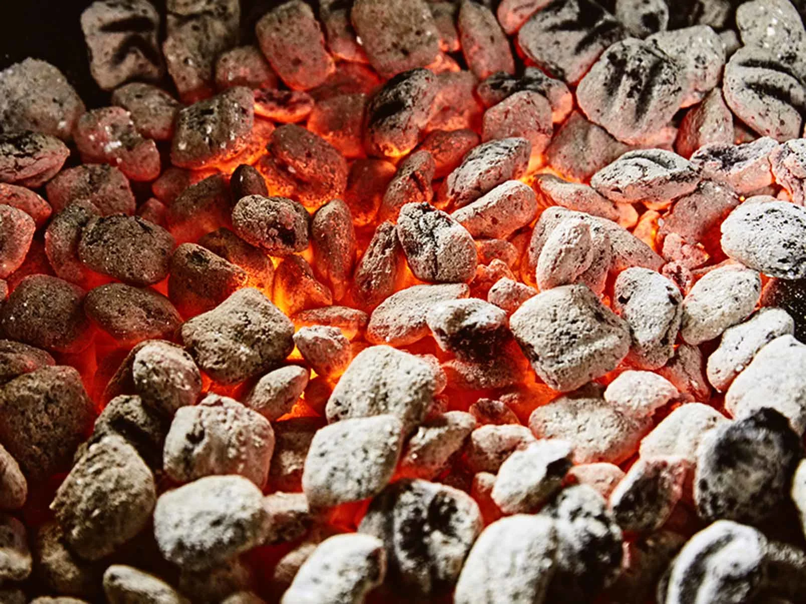 image of glowing hot charcoal
