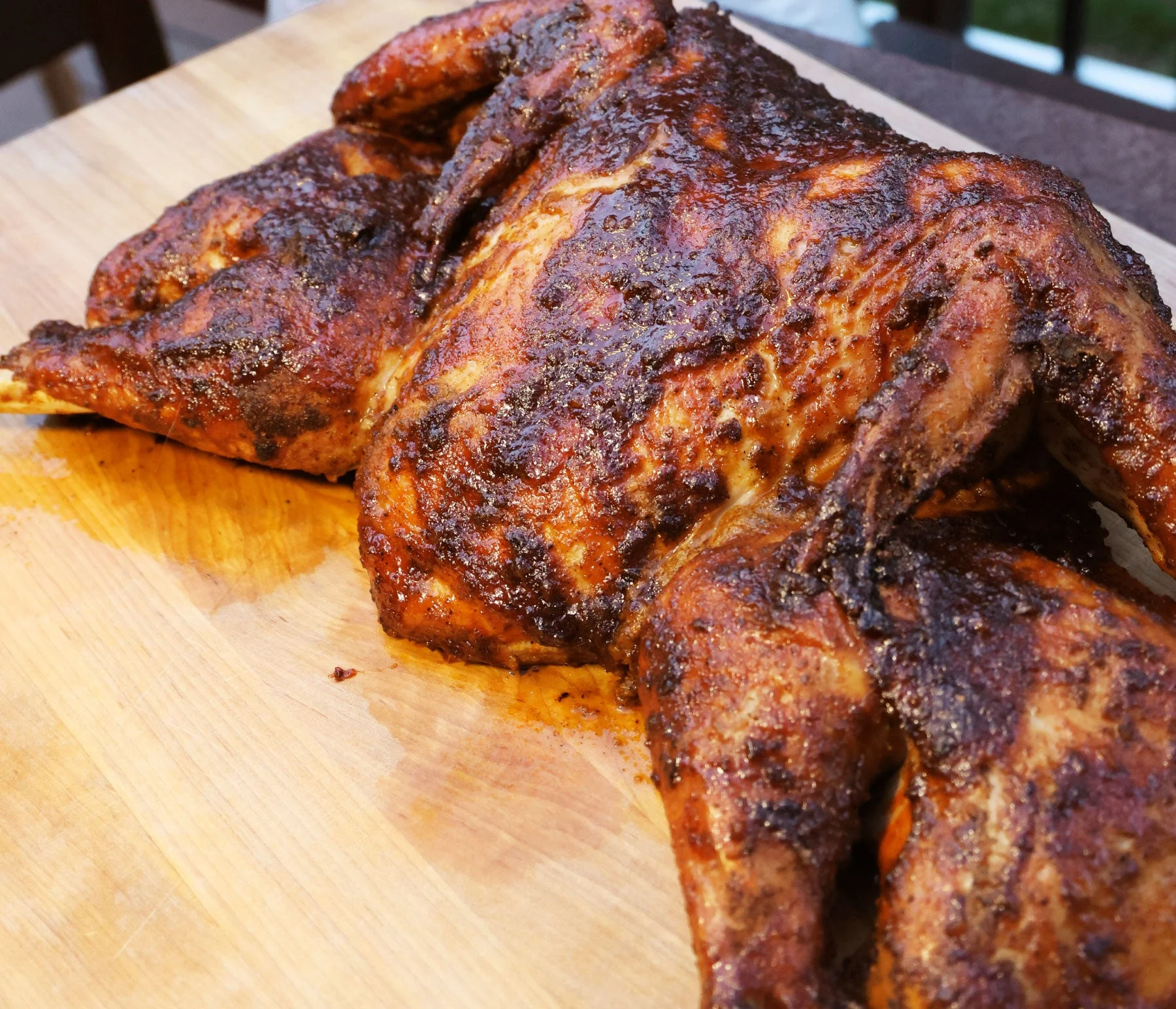 Spatchcock Hickory Smoked BBQ Turkey