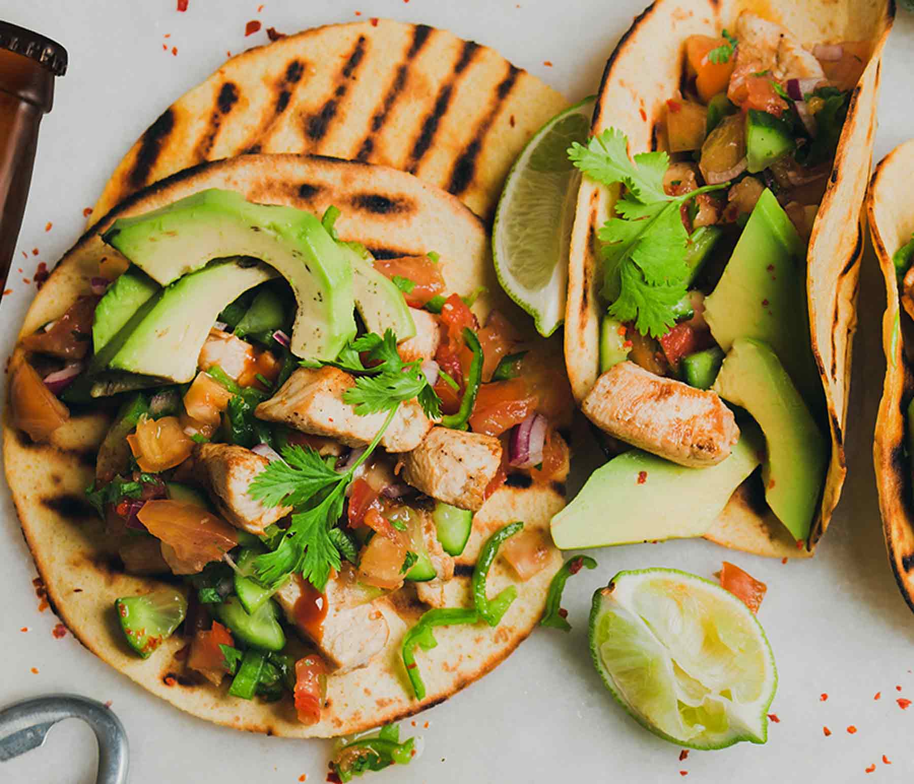 Beer-Marinated Grilled Chicken Tacos Recipe | Kingsford™