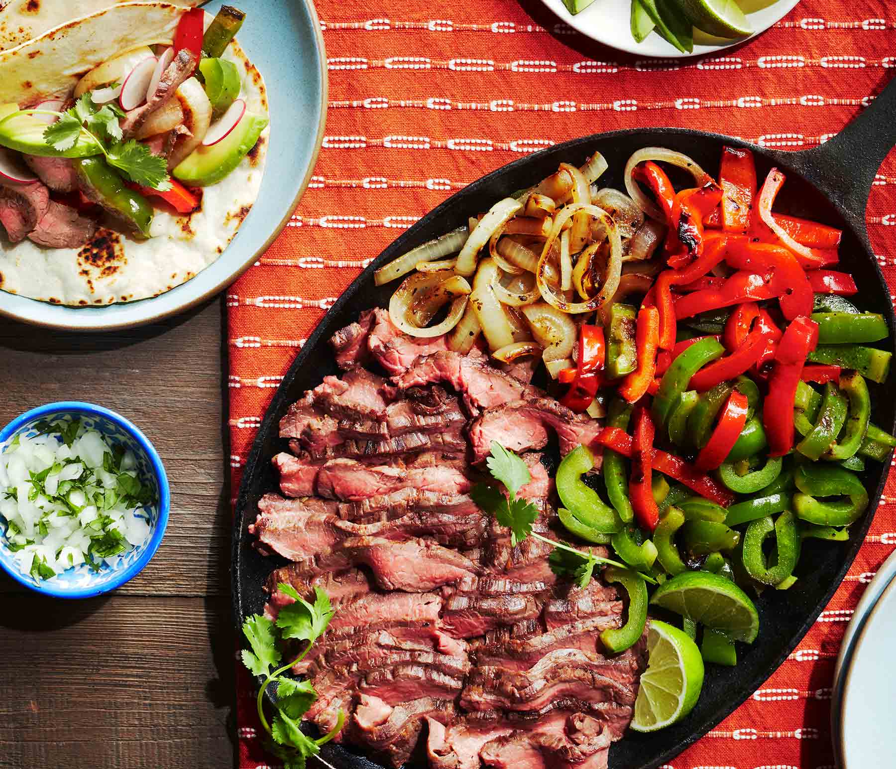 Grilled Citrus Ranch Flank Steak Fajitas Recipe | Kingsford™