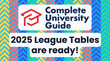 A graphic showing the Complete University Guide logo and a caption saying 