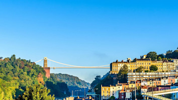 Clifton Suspension Bridge over Clifton Village 