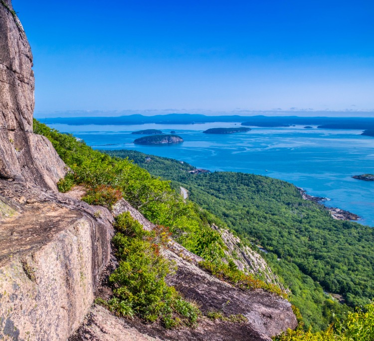 Scenic view of the awe inspiring nature's landscape in Acadia National Park