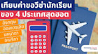 เทียบค่าขอวีซ่านักเรียนของแต่ละประเทศแบบช็อตต่อช็อต