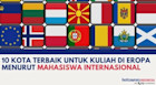 10 Kota Terbaik Untuk Kuliah di Eropa Menurut Mahasiswa Internasional