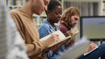 Students sitting at lecture 
