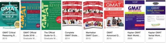 Beberapa contoh buku persiapan GMAT