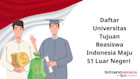 Beasiswa Indonesia Maju: Daftar Universitas Program S1 Beasiswa Fully Funded