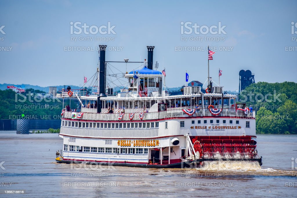 steam paddleboat on the Ohio river.