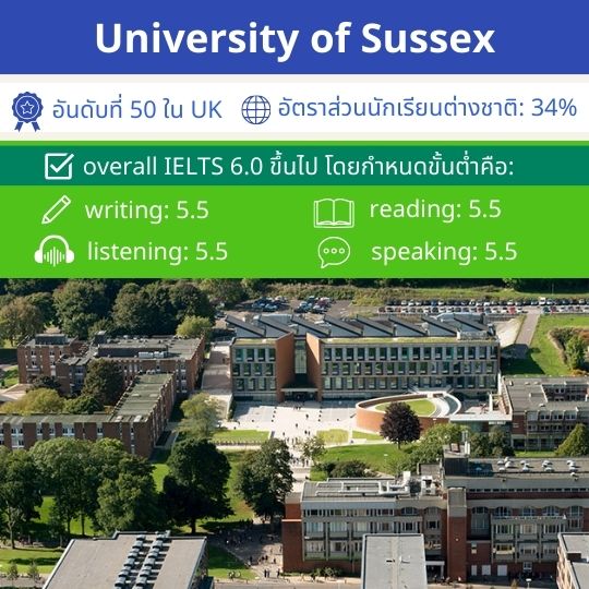 ielts 6 university of sussex