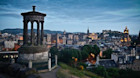 Edinburgh city view from hilltop