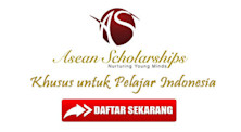 BEASISWA ASEAN KHUSUS UNTUK PELAJAR INDONESIA