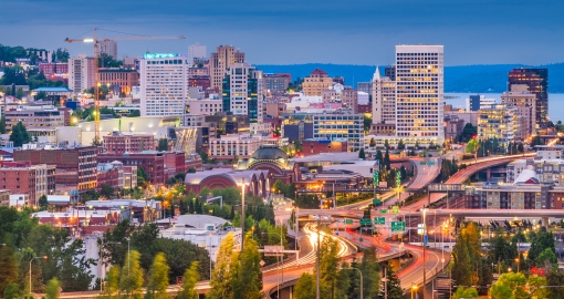 Tacoma, Washington, USA Skyline