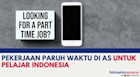 Pekerjaan Paruh Waktu di AS untuk Pelajar Indonesia
