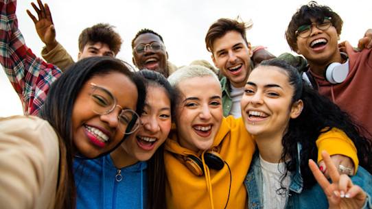 Happy students