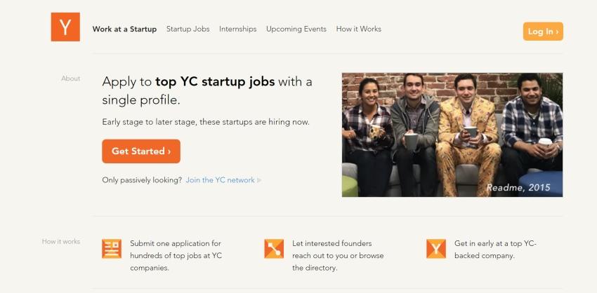 Halaman muka Work at a Startup, situs penyedia program magang virtual - Hotcourses Indonesia