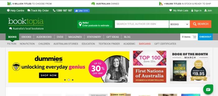 Booktopia populer sebagai salah satu toko online di Australia yang menjual buku kuliah murah - Hotcourses Indonesia