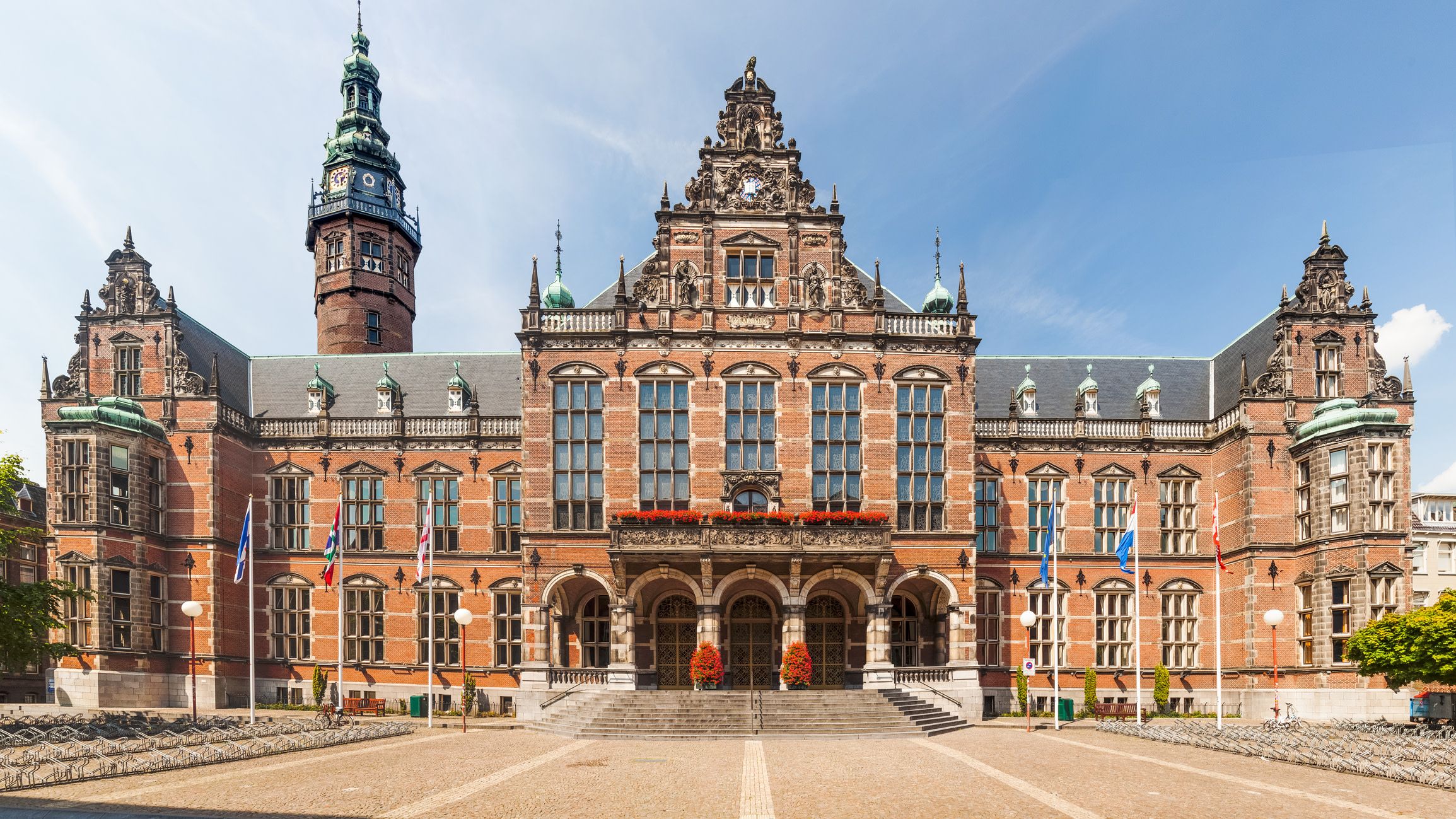 The grand exterior of the Academy Building at the University of Groningen in the Netherlands