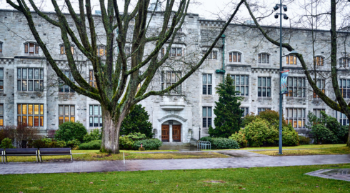 A picture of the University of British Columbia located in vancouver