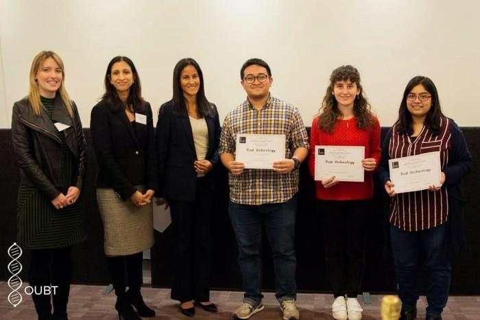 Indra dengan rekan-rekannya di Oxford University Biotech Society (OUBT) - Hotcourses Indonesia