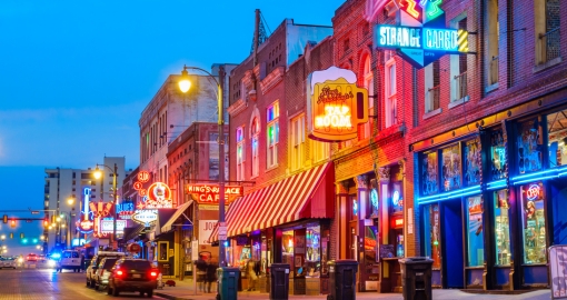Beale Street Music District in Memphis Tennessee USA
