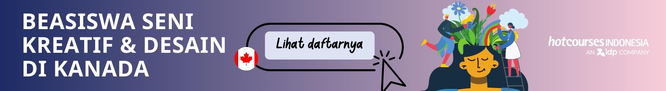 Banner Beasiswa di Bidang Seni Kreatif dan Desain di Kanada