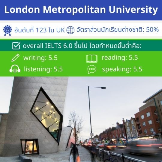 ielts 6 london metropolitan university