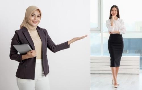 Untuk jurusan non-konservatif, coba padukan kemeja / blus dengan rok atau celana formal. - Hotcourses Indonesia