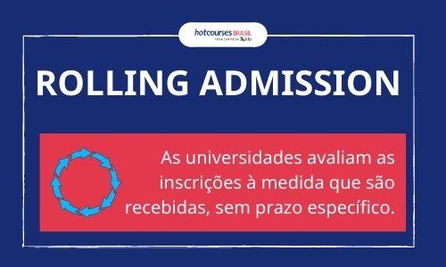 Processo seletivo nos EUA: Rolling Admission