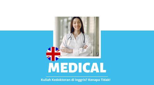 Sebuah foto wanita yang menjelaskan cara kuliah kedokteran di Inggris