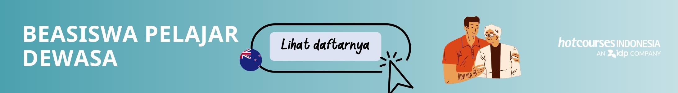 Banner Artikel Beasiswa Kategori Pellajar Dewasa di New Zealand