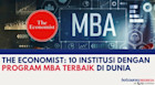 The Economist: 10 Institutsi dengan Program MBA Terbaik di Dunia
