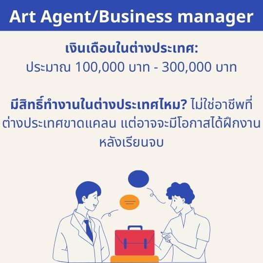 art agent income and work visa possibility