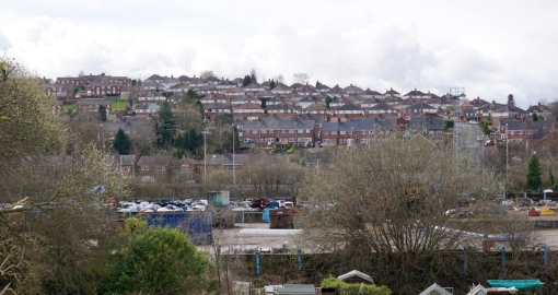 Stoke-on-Trent houses on hill