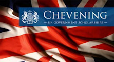The Chevening logo is laid over the Union Flag, alongside the words: 'UK Government Scholarships'