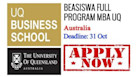 Beasiswa Full Program MBA di University of Queensland, Australia