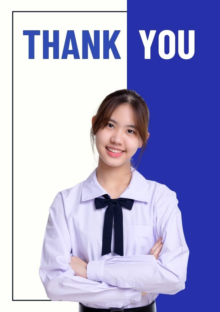หน้าขอบคุณในพอร์ตโฟลิโอ